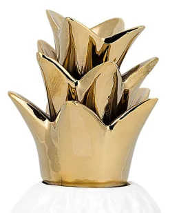Beliani Accessorio decorativo Ananas TYANA Ceramica Bianco