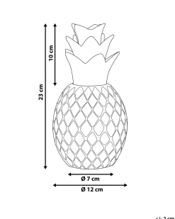 Beliani Accessorio decorativo Ananas TYANA Ceramica Bianco