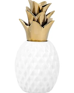 Beliani Accessorio decorativo Ananas TYANA Ceramica Bianco
