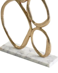 New Beliani Accessorio decorativo BLAGAJ Metallo Oro Bianco Oro