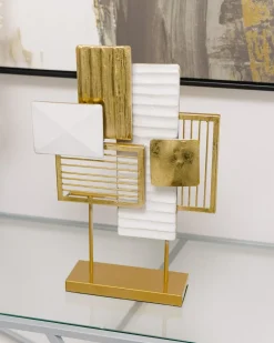 Outlet Beliani Accessorio decorativo BORON Metallo Oro Bianco Oro