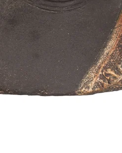 Outlet Beliani Accessorio decorativo Buddha CARUM Ceramica Nero Nero Oro