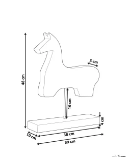 Clearance Beliani Accessorio decorativo Cavallo COLIMA Legno di Paulownia chiaro Marrone