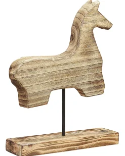 Clearance Beliani Accessorio decorativo Cavallo COLIMA Legno di Paulownia chiaro Marrone
