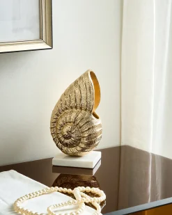 Sale Beliani Accessorio decorativo Conchiglia TULJE Metallo Oro Bianco Oro