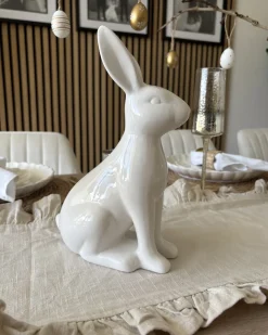 Discount Beliani Accessorio decorativo Coniglio RUCA Ceramica Bianco