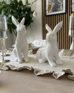 Discount Beliani Accessorio decorativo Coniglio RUCA Ceramica Bianco