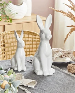 Discount Beliani Accessorio decorativo Coniglio RUCA Ceramica Bianco