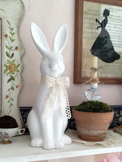 Sale Beliani Accessorio decorativo Coniglio PAIMPOL Ceramica Bianco