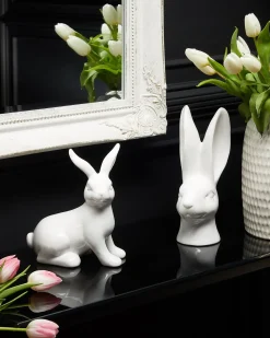 Best Beliani Accessorio decorativo Coniglio GUERANDE Ceramica Bianco
