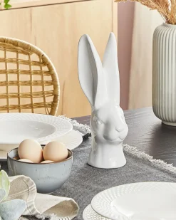 Best Beliani Accessorio decorativo Coniglio GUERANDE Ceramica Bianco