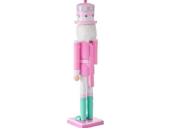 Online Beliani Accessorio decorativo DALALVEN Schiaccianoci 50 cm Rosa Bianco Rosa Verde