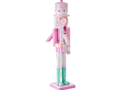 Online Beliani Accessorio decorativo DALALVEN Schiaccianoci 50 cm Rosa Bianco Rosa Verde
