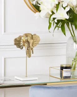 Discount Beliani Accessorio decorativo Elefante KASO Metallo Oro