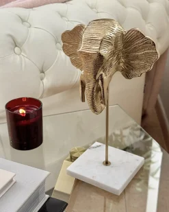 Discount Beliani Accessorio decorativo Elefante KASO Metallo Oro
