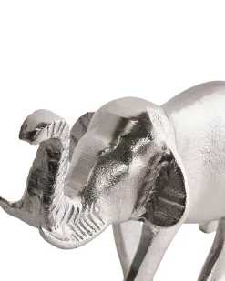Outlet Beliani Accessorio decorativo Elefante MIOGOST Metallo Argento