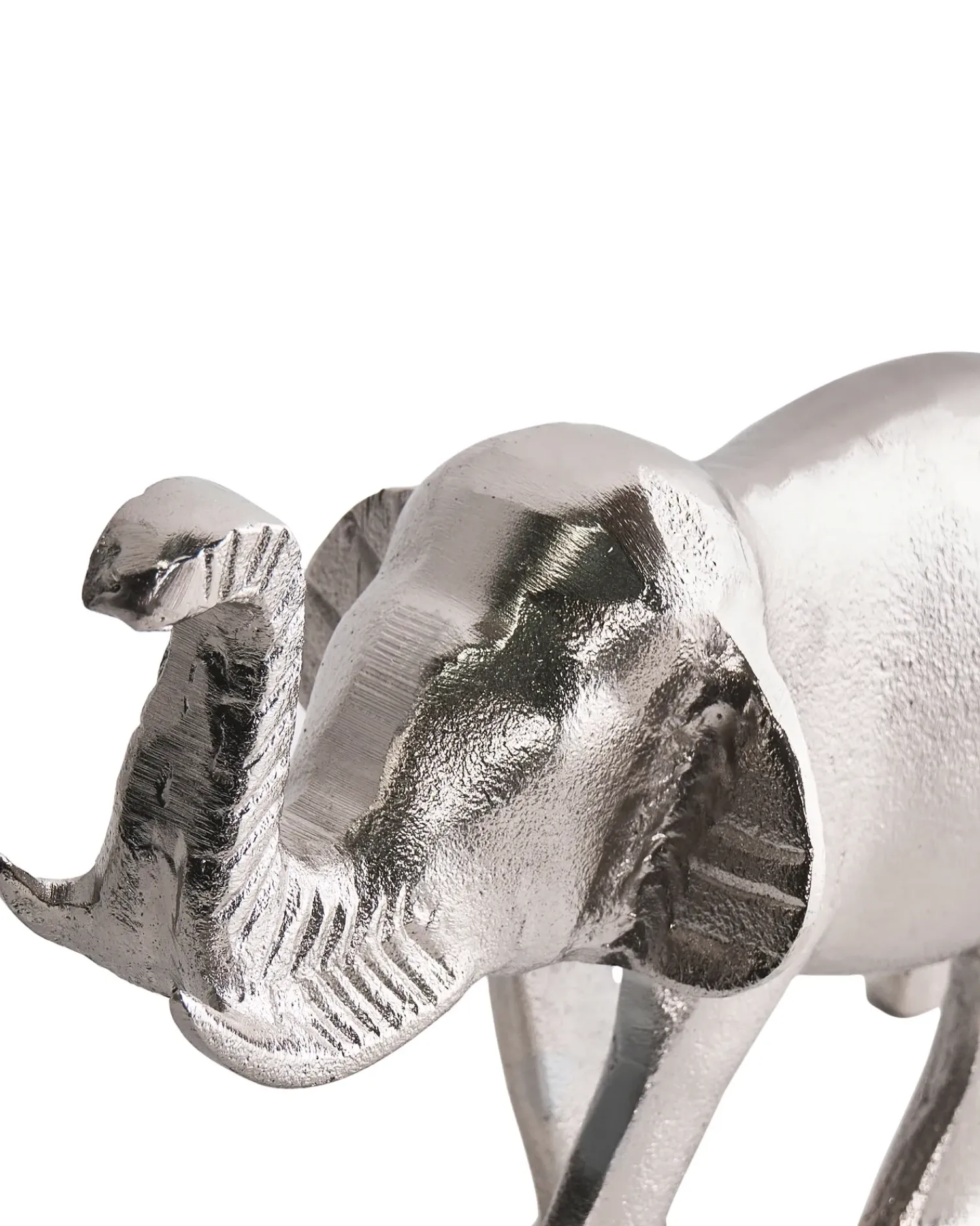 Outlet Beliani Accessorio decorativo Elefante MIOGOST Metallo Argento