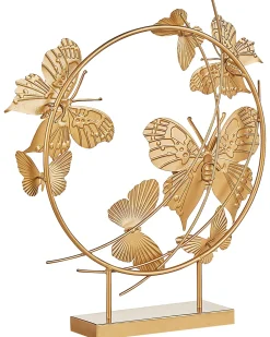 New Beliani Accessorio decorativo Farfalla BERYLLIUM Metallo Oro