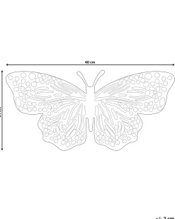 New Beliani Accessorio decorativo Farfalla MADIUN Metallo Oro