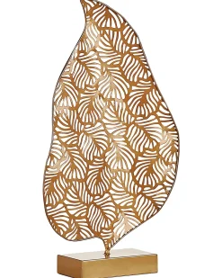 Best Beliani Accessorio decorativo Foglia LITHIUM Metallo Oro