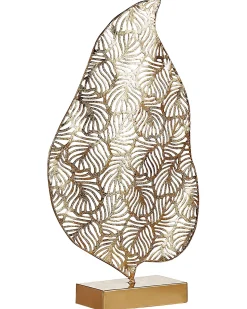 Best Beliani Accessorio decorativo Foglia LITHIUM Metallo Oro