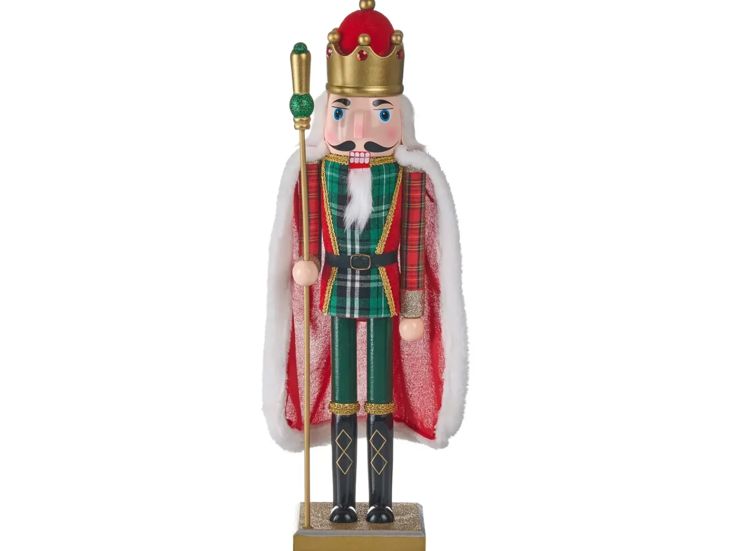 Outlet Beliani Accessorio decorativo HALLSJON Schiaccianoci 50 cm Rosso/Verde Rosso Verde
