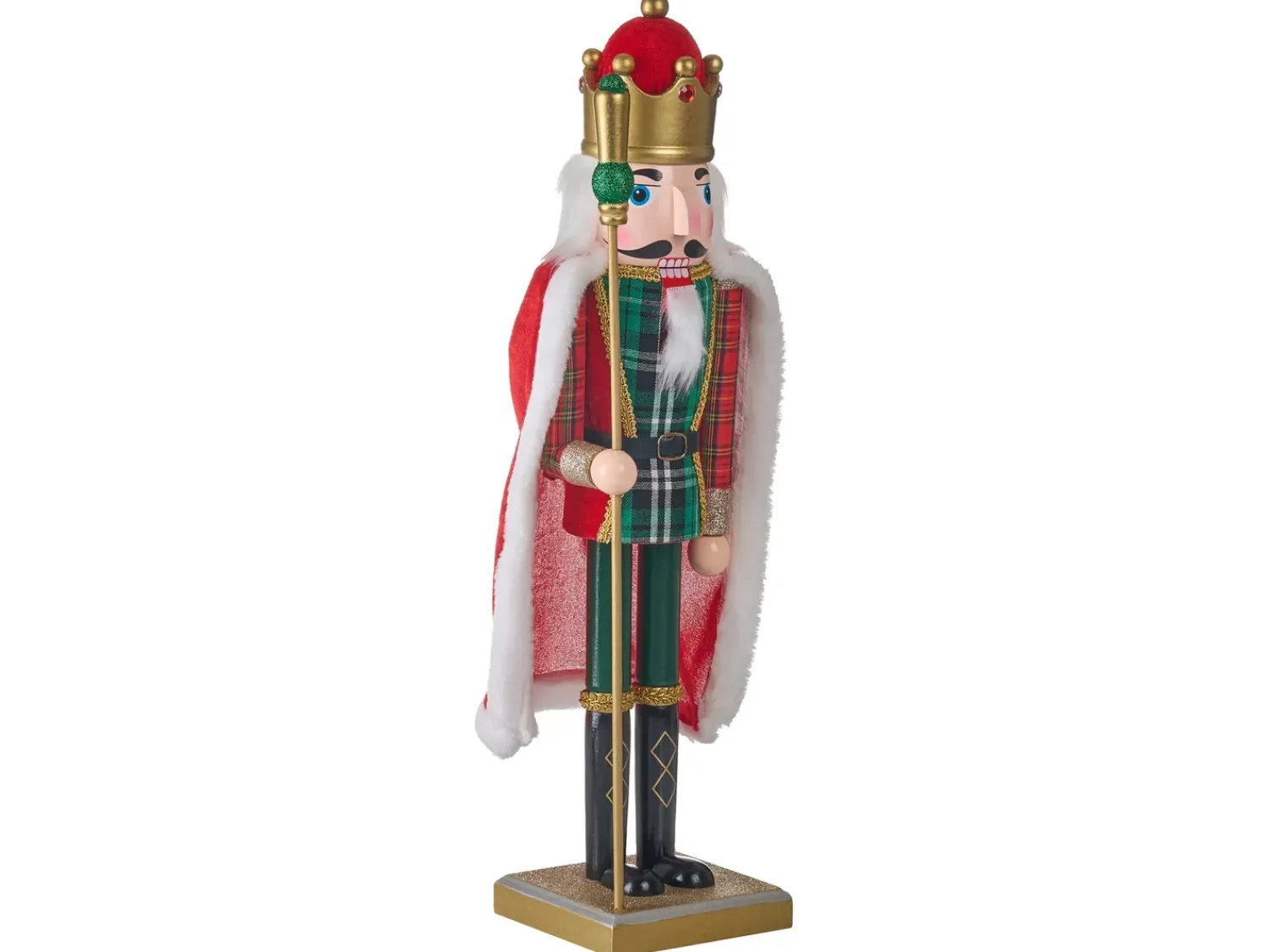 Outlet Beliani Accessorio decorativo HALLSJON Schiaccianoci 50 cm Rosso/Verde Rosso Verde