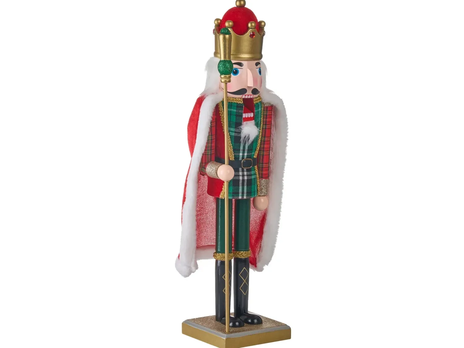 Outlet Beliani Accessorio decorativo HALLSJON Schiaccianoci 50 cm Rosso/Verde Rosso Verde