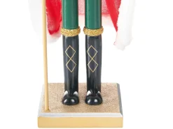 Outlet Beliani Accessorio decorativo HALLSJON Schiaccianoci 50 cm Rosso/Verde Rosso Verde