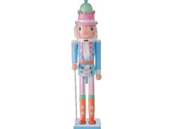 New Beliani Accessorio decorativo HARKAN Schiaccianoci 50 cm Blu Arancione Bianco Rosa Blu