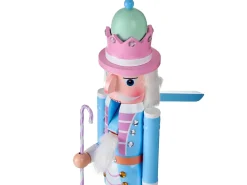New Beliani Accessorio decorativo HARKAN Schiaccianoci 50 cm Blu Arancione Bianco Rosa Blu