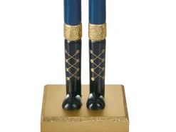 New Beliani Accessorio decorativo HOGSJON Schiaccianoci 50 cm Rosso Rosso Blu Nero