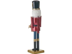 New Beliani Accessorio decorativo HOGSJON Schiaccianoci 50 cm Rosso Rosso Blu Nero