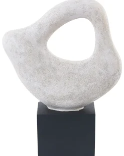 Best Beliani Accessorio decorativo KAVALA Ceramica Bianco sporco Bianco Nero