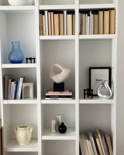 Best Beliani Accessorio decorativo KAVALA Ceramica Bianco sporco Bianco Nero