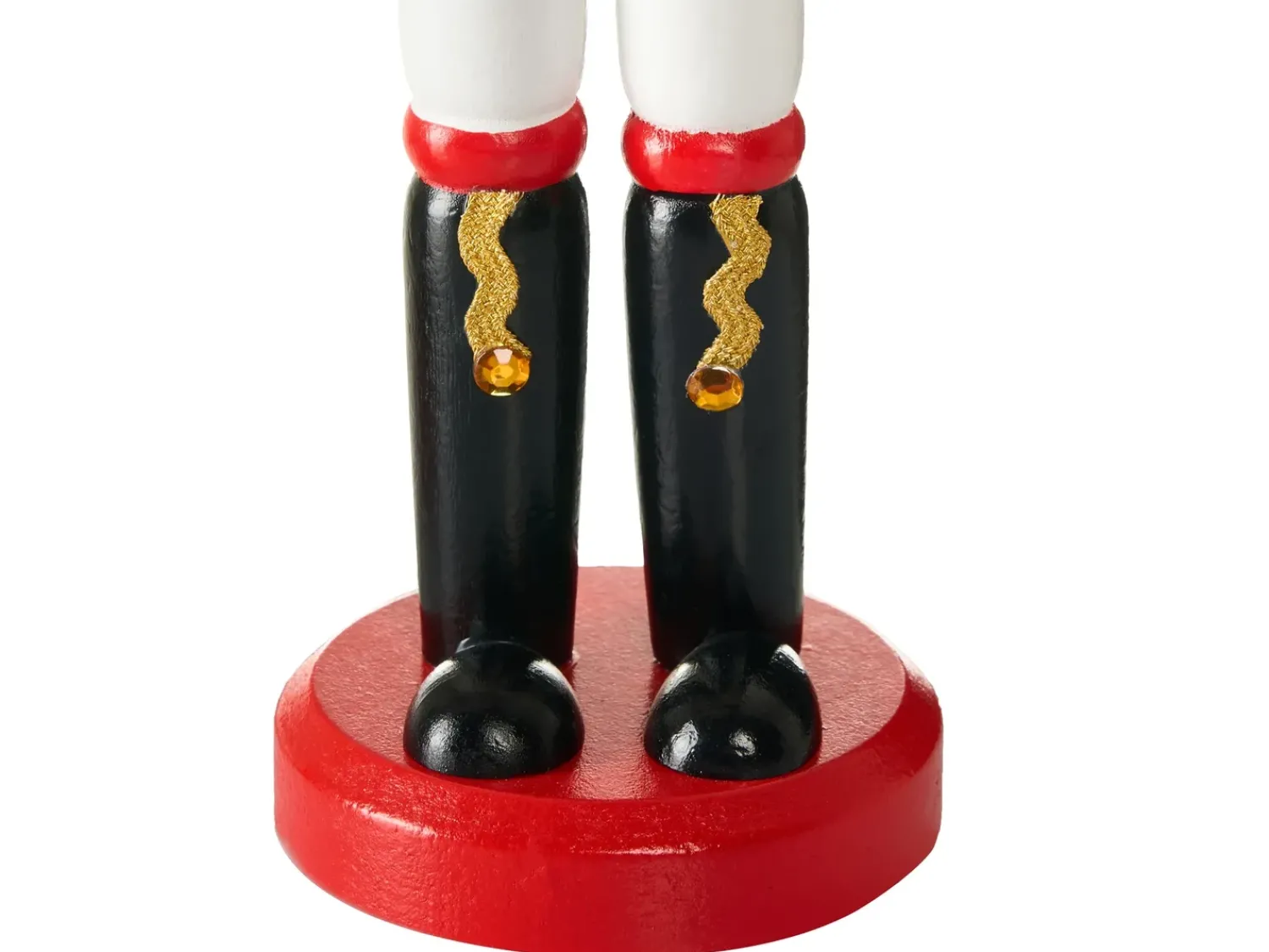 Outlet Beliani Accessorio decorativo LAGAN Schiaccianoci 30 cm Rosso Bianco Oro Rosso Nero