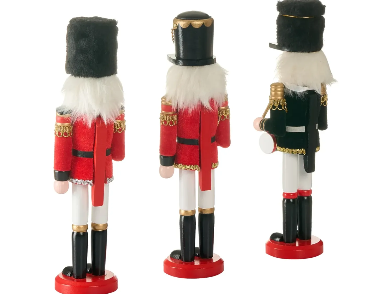Outlet Beliani Accessorio decorativo LAGAN Schiaccianoci 30 cm Rosso Bianco Oro Rosso Nero