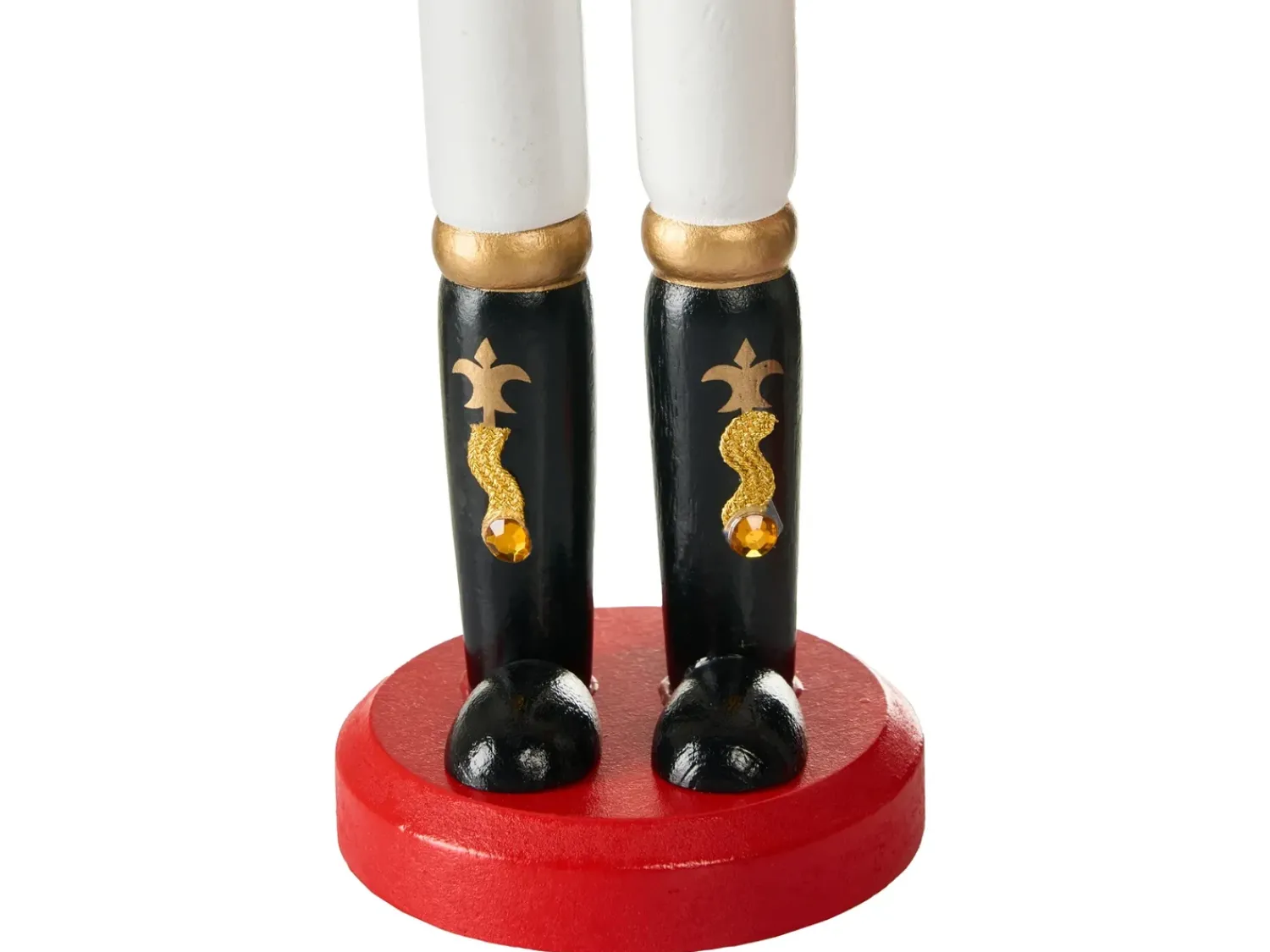 Outlet Beliani Accessorio decorativo LAGAN Schiaccianoci 30 cm Rosso Bianco Oro Rosso Nero