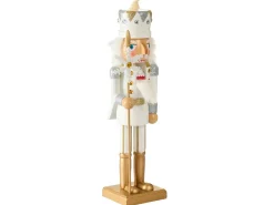 Clearance Beliani Accessorio decorativo LJUNGAN Schiaccianoci 37 cm Bianco Bianco Oro