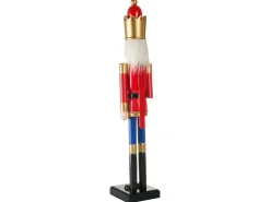 Hot Beliani Accessorio decorativo MALARAN Schiaccianoci 90 cm Rosso Oro Rosso Blu Nero