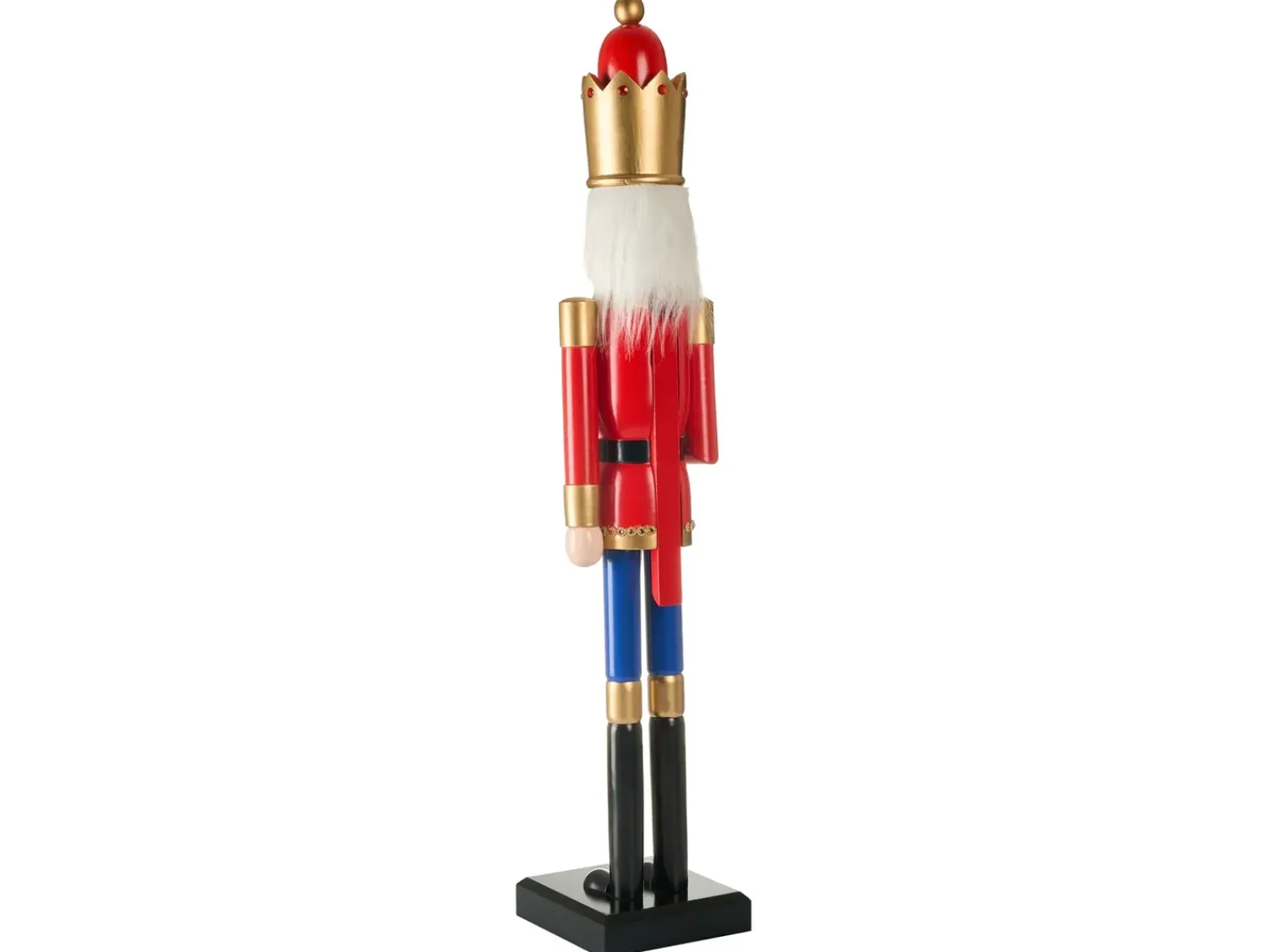Hot Beliani Accessorio decorativo MALARAN Schiaccianoci 90 cm Rosso Oro Rosso Blu Nero