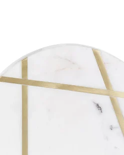 Hot Beliani Accessorio decorativo RETHIMNO Pietra Bianco Bianco Oro