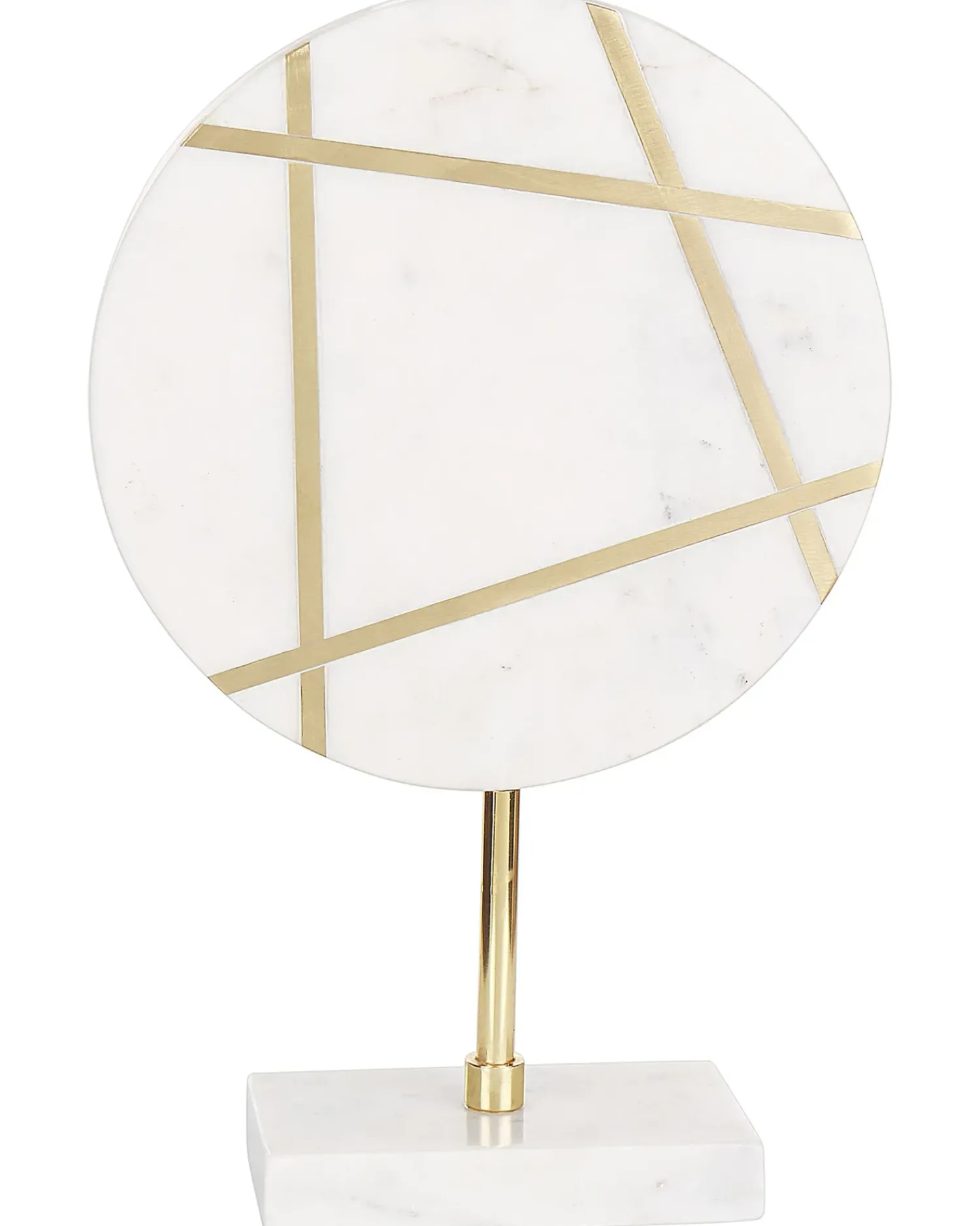 Hot Beliani Accessorio decorativo RETHIMNO Pietra Bianco Bianco Oro