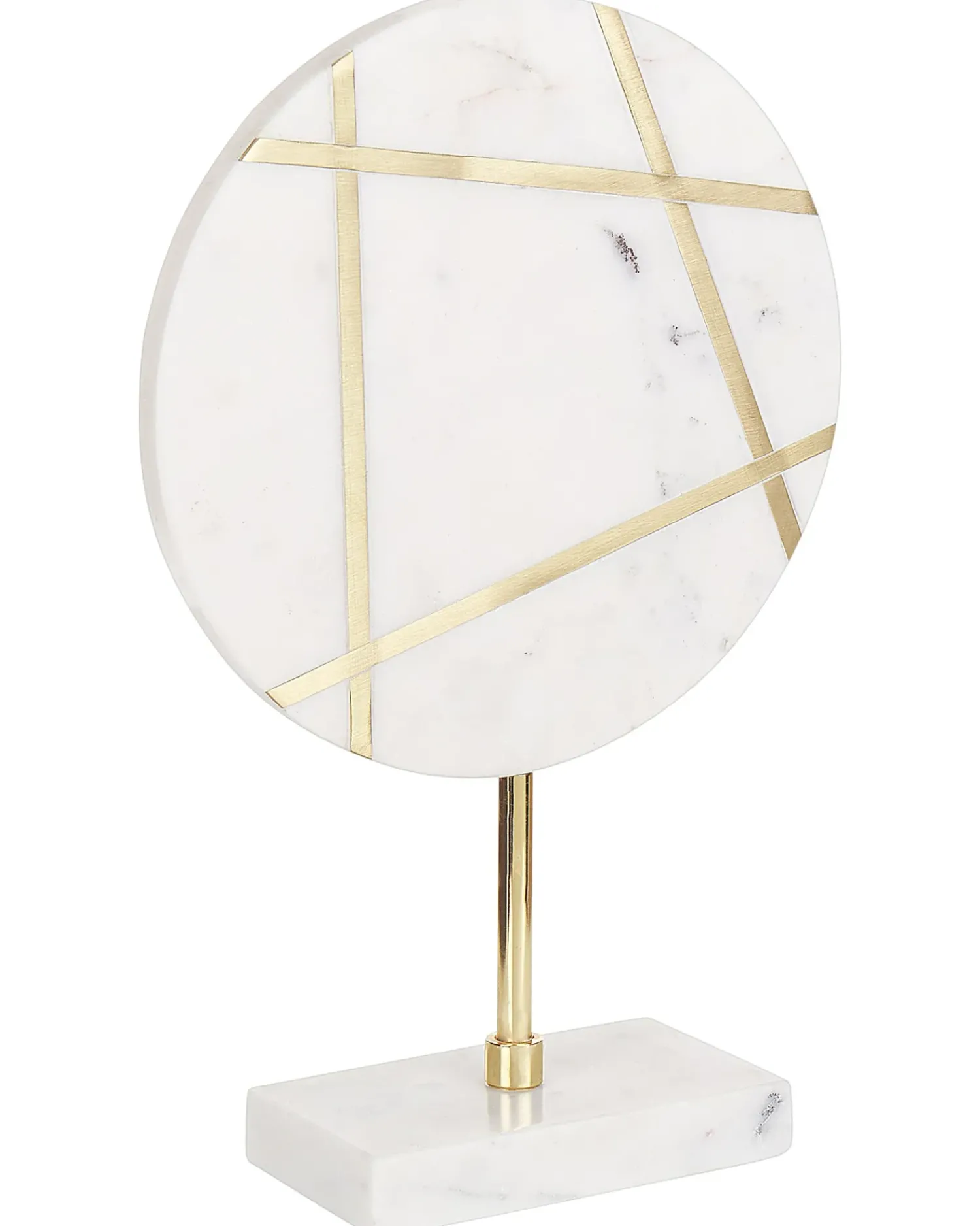 Hot Beliani Accessorio decorativo RETHIMNO Pietra Bianco Bianco Oro
