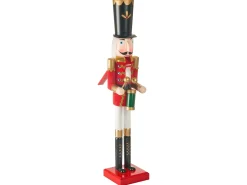 Online Beliani Accessorio decorativo SVARTAN Schiaccianoci 90 cm Rosso Bianco Rosso Nero Oro Verde