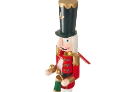 Online Beliani Accessorio decorativo SVARTAN Schiaccianoci 90 cm Rosso Bianco Rosso Nero Oro Verde
