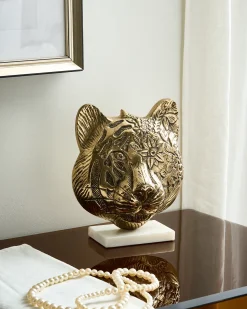 New Beliani Accessorio decorativo Tigre BROVA Metallo Oro Bianco Oro