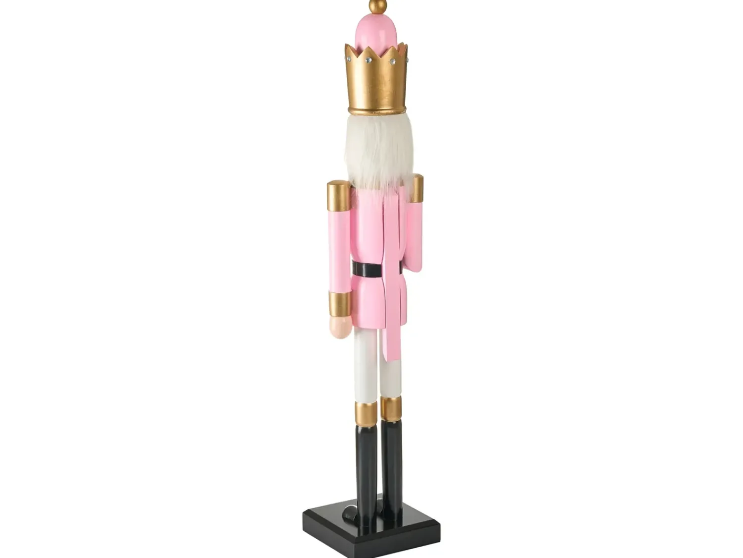 New Beliani Accessorio decorativo TROSAAN Schiaccianoci 90 cm Rosa Bianco Oro Rosa Nero