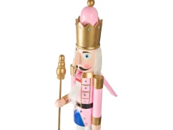 New Beliani Accessorio decorativo TROSAAN Schiaccianoci 90 cm Rosa Bianco Oro Rosa Nero
