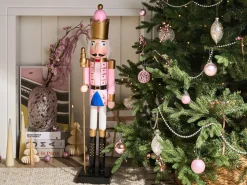 New Beliani Accessorio decorativo TROSAAN Schiaccianoci 90 cm Rosa Bianco Oro Rosa Nero